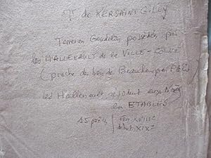 Actes concernant des terres en Goudelin, posédées par les Hallenault de la Ville-Colué et de Kers...