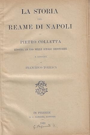 Image du vendeur pour La storia del reame di Napoli mis en vente par Romanord
