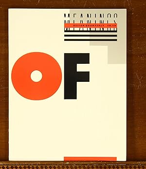 Seller image for Meanings of Modernism: Form, Function and Metaphor (Design Quarterly 118-119) for sale by grinninglion