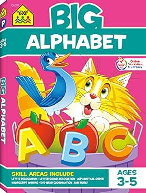 Seller image for School Zone - Big Alphabet Workbook - 320 Pages, Ages 3 to 5, Preschool to Kindergarten, Beginning Writing, Tracing, ABCs, Upper and Lowercase Letters, and More (School Zone Big Workbook Series) for sale by -OnTimeBooks-