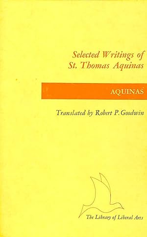 Bild des Verkufers fr Selected Writings of St. Thomas Aquinas zum Verkauf von M Godding Books Ltd