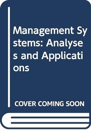 Seller image for Management Systems: Analyses and Applications for sale by -OnTimeBooks-