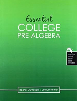 Bild des Verkufers fr Essential College Pre-Algebra zum Verkauf von -OnTimeBooks-
