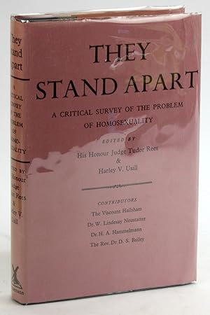 Immagine del venditore per THEY STAND APART: A Critical Survey of the Problem of Homosexuality venduto da Arches Bookhouse