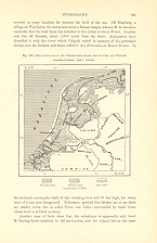 Coastline of The Netherlands before civilization,1882 1800s Antique Map