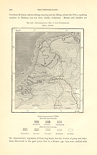 Hypsographical 1882 1800s Antique Map of The Netherlands