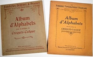 Ensemble des 2 Albums d'Alphabets pour la pratique du croquis-calque. Rares publications éditées ...