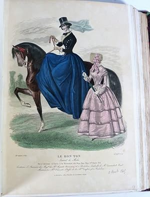 Modes 1845-1846. Album de 173 gravures de modes en couleurs, quun amateur (ou une amatrice !) a ...