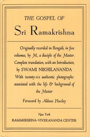 Seller image for THE GOSPEL OF SRI RAMAKRISHNA for sale by By The Way Books