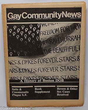 Imagen del vendedor de GCN: Gay Community News; the gay weekly; vol. 6, #39, April 28, 1979: Cover incorrectly states #38, April 21 a la venta por Bolerium Books Inc.