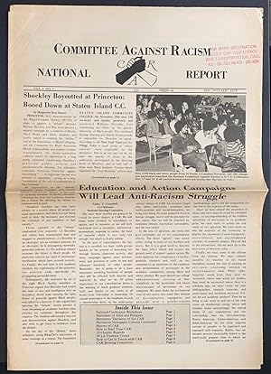 Committee Against Racism National Report. Vol. 1 no. 1 (Dec. 1973-Jan. 1974)