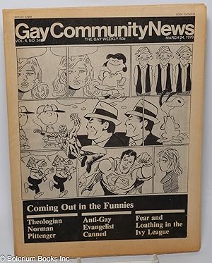 Seller image for GCN: Gay Community News; the gay weekly; vol. 6, #34, March 24, 1979: Coming Out in the Funnies for sale by Bolerium Books Inc.