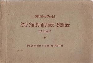 Die finkensteiner Blätter; 10. Band