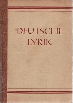 Seller image for Deutsche Lyrik. hrsg. von for sale by Schrmann und Kiewning GbR