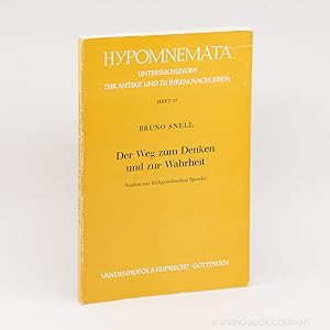 Der Weg zum Denken und zur Wahrheit: Studien zur frühgriechischen Sprache (Hypomnemata 57)
