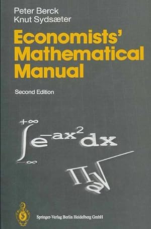 Bild des Verkäufers für Economists' mathematical Manual. zum Verkauf von Antiquariat Thomas Haker GmbH & Co. KG