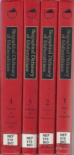 Bild des Verkufers fr Biographical dictionary of mathematicians : reference biographies from the Dictionary of scientific biography: 4 VOLUMES zum Verkauf von Robinson Street Books, IOBA