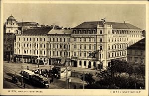 Ansichtskarte / Postkarte Wien 6 Mariahilf, Hotel Mariahilf, Mariahilferstraße 121, Straßenbahn