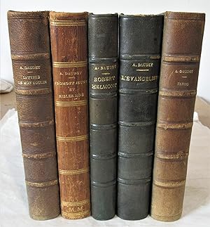 Lot de 5 ouvrages fin XIXe (3 illustrés) : Lettres de Mon Moulin + Fromont Jeune et Risler l'Aîné...