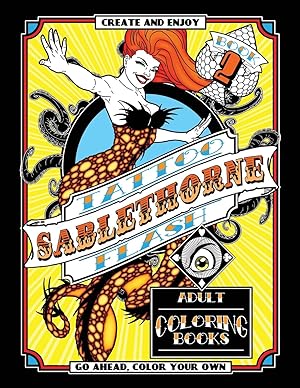 Bild des Verkufers fr Tattoo Flash Adult Coloring Book: Sablethorne Adult Relaxation With Modern Tattoo Art Designs Such as Mermaids, Aliens, Pinups and More zum Verkauf von moluna