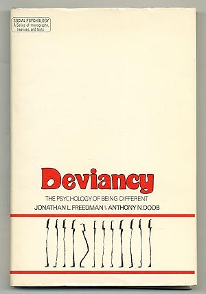 Bild des Verkufers fr Deviancy: The Psychology of Being Different zum Verkauf von Between the Covers-Rare Books, Inc. ABAA