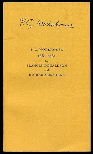 Bild des Verkufers fr P.G. Wodehouse, 1881-1891 zum Verkauf von Between the Covers-Rare Books, Inc. ABAA