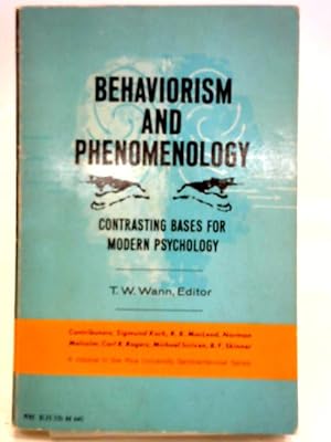 Bild des Verkufers fr Behaviorism And Phenomenology zum Verkauf von World of Rare Books