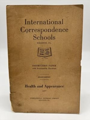 Image du vendeur pour 1916 INTERNATIONAL CORRESPONDENCE SCHOOLS "Health and Appearance" PA, Trade PB mis en vente par Dean Family Enterprise