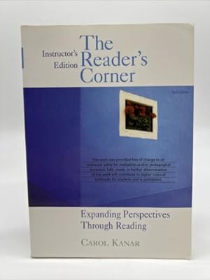 Imagen del vendedor de The Reader's Corner by Carol Kanar, Instructor's Edition, Trade PB a la venta por Dean Family Enterprise