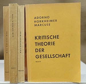 Bild des Verkufers fr Kritische Theorie der Gesellschaft. Band I - IV. Raubdrucke. zum Verkauf von Dieter Eckert