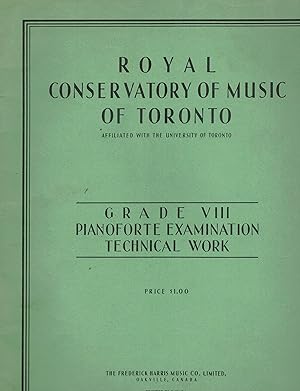 Royal Conservatory of Music of Toronto Grade VIII Pianoforte Examination Technical Work