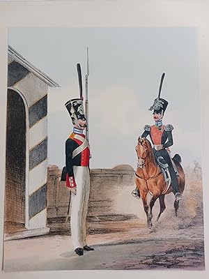 Bild des Verkufers fr RUSSIE GRAVURE UNIFORME GRENADIER GARDE EMPEREUR AUTRICHE ECKERT MONTEN E02 zum Verkauf von Librairie RAIMOND