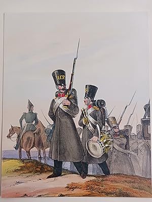 Bild des Verkufers fr RUSSIE GRAVURE UNIFORME GRENADIER GARDE ROI PRUSSE ECKERT MONTEN E01 zum Verkauf von Librairie RAIMOND