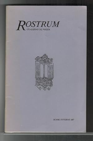 Seller image for Rostrum. Cuaderno de poesa. Miami, Invierno 1987. for sale by La Librera, Iberoamerikan. Buchhandlung