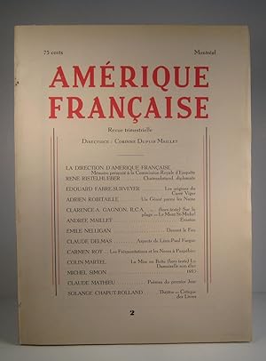 Amérique française. Numéro 2, 1949