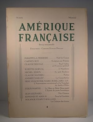 Amérique française. Numéro 4, 1950