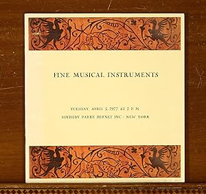 Sotheby's Auction Catalog: Fine Musical Instruments. Sotheby Parke Bernet, New York, April 5, 1977