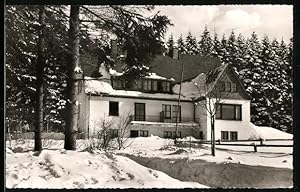 Bild des Verkufers fr Ansichtskarte Oberkirchen / Sauerland, Berghotel Hoher Knochen im Winter zum Verkauf von Bartko-Reher