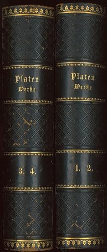 Bild des Verkufers fr Platens Smtliche Werke in vier Bnden Erster Band: Gedichte Erster Theil; Zweiter Band: Gedichte Zweiter Theil - Dramatisches; Dritter Band: Der glserne Pantoffel, Der Schatz des Rhampsinit, Der Turm mit sieben Pforten, Treue um Treue, Die verhngnisvolle Gabel, Der romantische Oedipus, Die Liga von Cambrai; Vierter Band: Die Abbassiden, Rosensohn, Das Theater als ein National-Institut betrachet, Die Hohenstaufen, Geschichten des Knigreichs Neapel, Ursprung der Carraresen, Lebensregeln 4 Bnde in 2 Bchern zum Verkauf von Flgel & Sohn GmbH