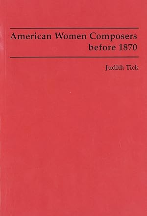 Bild des Verkufers fr American Women Composers before 1870 zum Verkauf von moluna