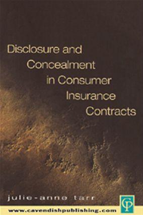 Seller image for Disclosure and Concealment in Consumer Insurance Contracts for sale by moluna