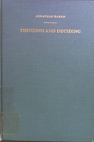 Seller image for Thinking and Deciding. for sale by books4less (Versandantiquariat Petra Gros GmbH & Co. KG)