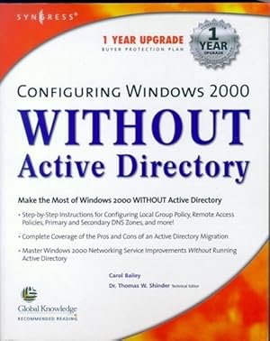 Bild des Verkufers fr Configuring Windows 2000 without Active Directory zum Verkauf von moluna