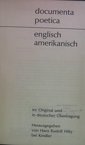 Seller image for Documenta Poetica: Englisch, Amerikanisch. for sale by books4less (Versandantiquariat Petra Gros GmbH & Co. KG)