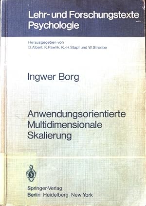 Seller image for Anwendungsorientierte multidimensionale Skalierung. Lehr- und Forschungstexte Psychologie ; 1 for sale by books4less (Versandantiquariat Petra Gros GmbH & Co. KG)