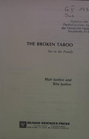 Seller image for The Broken Taboo: Sex in the Family. for sale by books4less (Versandantiquariat Petra Gros GmbH & Co. KG)