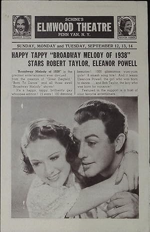 Image du vendeur pour Broadway Melody of 1938 Local Theater Herald 1937 Robert Taylor, Eleanor Powell mis en vente par AcornBooksNH