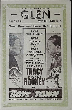 Seller image for Boys Town Local Theater Herald 1938 Spencer Tracy, Mickey Rooney for sale by AcornBooksNH