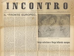 Incontro. Anno I. N. 6. Firenze, 25 aprile 1940.