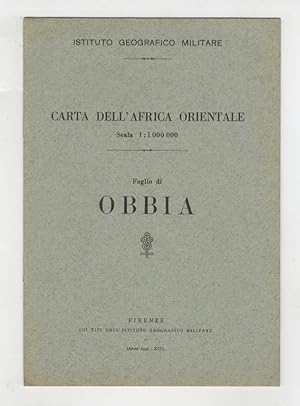 Carta dell'Africa Orientale. Scala 1:1.000.000. Foglio di Obbia.